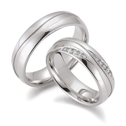 Gifteringer i hvitt gull 14 kt, 6 mm. GERSTNER -28250 Gifteringer i hvitt gull 14 kt, 6 mm. GERSTNER -28250