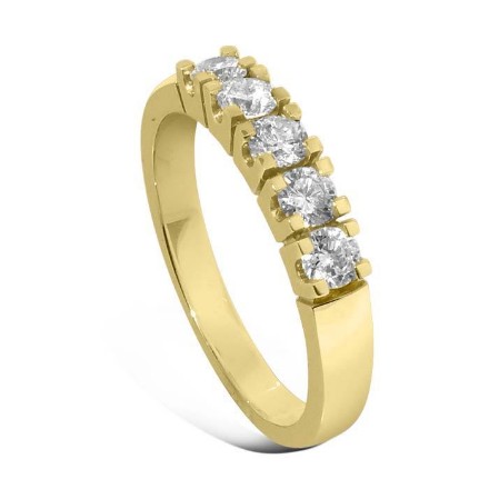 Diamantring Iselin med 5x0,10 ct TW-Si-85050100 Diamantring Iselin med 5x0,10 ct TW-Si-85050100