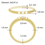 Diamantring Iselin med 3x0,07 ct TW-Si-85030700