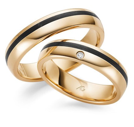 Gifteringer i rosé gull 14 kt, 5 mm. GERSTNER - 28575 Gifteringer i rosé gull 14 kt, 5 mm. GERSTNER - 28575