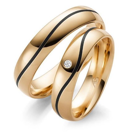 Gifteringer i rosé gull 14 kt, 5 mm. GERSTNER - 28555 Gifteringer i rosé gull 14 kt, 5 mm. GERSTNER - 28555