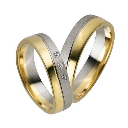 Gifteringer i palladium & gult gull, 5 mm. RAUSCHMAYER - 1150941 Gifteringer i palladium & gult gull, 5 mm. RAUSCHMAYER - 1150941