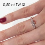 Enstens diamantring Violetta med 0,40 ct TW-Si i 14kt gull.- 18003040