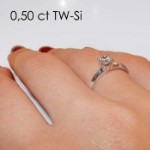 Enstens diamantring Elissa med 0,50 ct i 14kt gull. TW-Si. -18004050