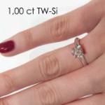 Enstens diamantring Elissa med 0,70 ct i 14kt gull. TW-Si. -18004070