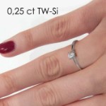 Enstens diamantring Lilya med 0,25 ct i 14kt gull. TW-Si. -18008025