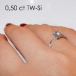 Enstens diamantring Lilya med 0,40 ct i 14kt gull. TW-Si. -1800804