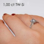  Enstens diamantring Lilya med 1,00 ct i 14kt gull. TW-Si. -18008100