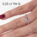 Enstens diamantring Naima med 0,25 ct i 14kt gull. TW-Si. -18009025