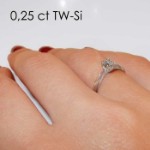 Enstens diamantring Naima med 0,25 ct i 14kt gull. TW-Si. -18009025