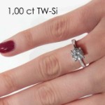 Enstens diamantring Soria med 1,00 ct i 14kt gull. TW-Si. -18010100