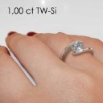 Enstens diamantring med 0,70 ct i 14kt gull. TW-Si. -18015070