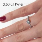 Enstens diamantring Aida med 0,50 ct i 14kt gull. TW-Si. -18016050