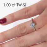 Enstens diamantring Aida med 1,00 ct i 14kt gull. TW-Si. -18016100