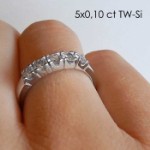 Diamantring Iselin med 5x0,10 ct TW-Si-8505010