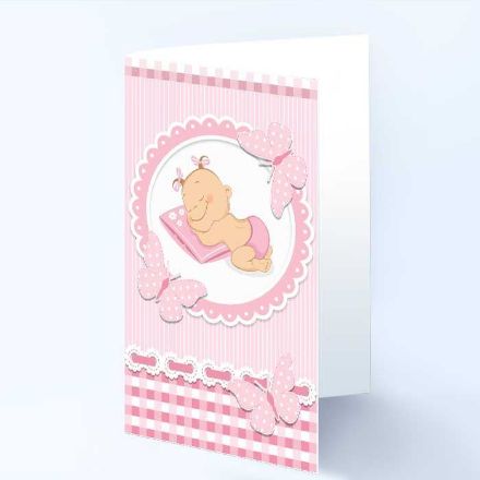 Dåpskort til jente  - 181025 Dåpskort til jente  - 181025