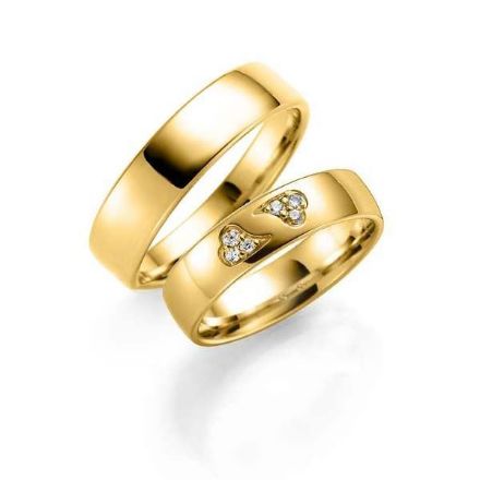 Gifteringer i gull 14 kt med diam. 0,06 ct. ESPELAND - SE146GU50 Gifteringer i gull 14 kt med diam. 0,06 ct. ESPELAND - SE146GU50