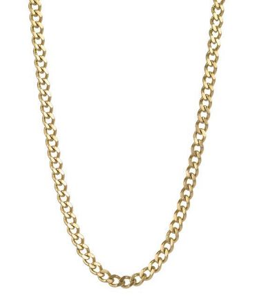 Herrekjede forgylt IKE i stål 52cm/6cm - 520618 Herrekjede forgylt IKE i stål 52cm/6cm - 520618