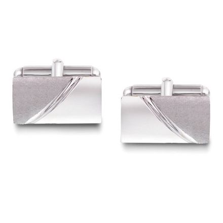 Mansjettknapper i sølv med metall bakstykke. Rhodinert - 63871 Mansjettknapper i sølv med metall bakstykke. Rhodinert - 63871