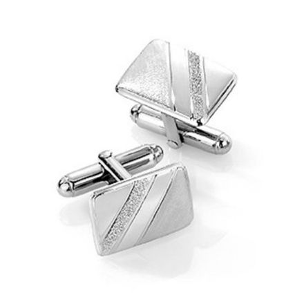 Mansjettknapper i sølv med metall bakstykke. Rhodinert - 63806 Mansjettknapper i sølv med metall bakstykke. Rhodinert - 63806