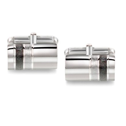 Mansjettknapper i sølv med metall bakstykke. Rhodinert - 63906 Mansjettknapper i sølv med metall bakstykke. Rhodinert - 63906