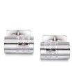 Mansjettknapper i hvitt gull med dia. 0,02 ct. Rhodinert - 55126