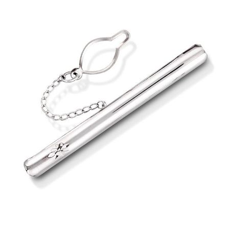 Slipsnål i sølv med metall bakstykke. Rhodinert - 63655 Slipsnål i sølv med metall bakstykke. Rhodinert - 63655