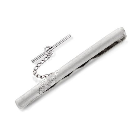 Slipsnål i sølv med metall bakstykke. Rhodinert - 63865 Slipsnål i sølv med metall bakstykke. Rhodinert - 63865