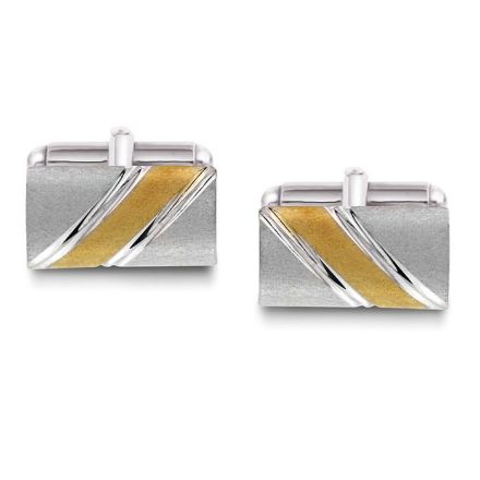 Mansjettknapper i sølv med metall bakstykke. Rhodinert - 63876 Mansjettknapper i sølv med metall bakstykke. Rhodinert - 63876