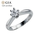 Diamantring - frierring Athene 0,40 ct E-Si2 med GIA-503661040