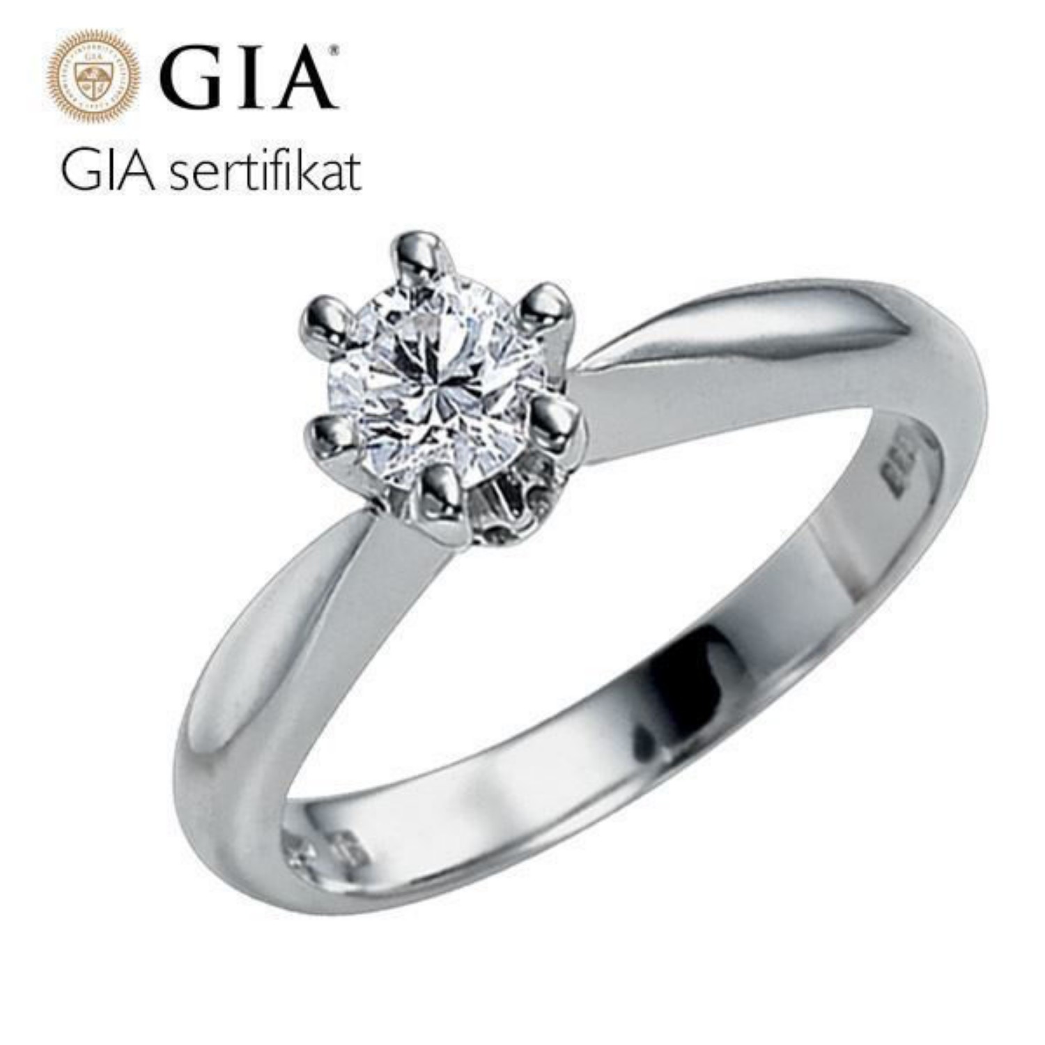 Diamantring - frierring Athene 0,40 ct E-Si2 med GIA-503661040