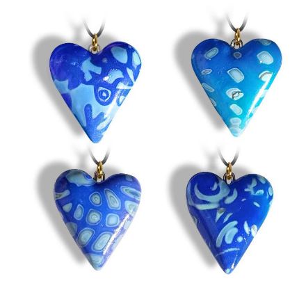 Hjertesmykke Mørke blå hjerte, håndlaget -Mørke blå Hjertesmykke Mørke blå hjerte, håndlaget -Mørke blå