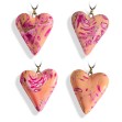 Hjertesmykke Rosa-oransje, håndlaget 25x23 mm -28020717 Hjertesmykke Rosa-oransje, håndlaget 25x23 mm -28020717