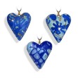 Hjertesmykke blå, håndlaget 25x23 mm-28020723 Hjertesmykke blå, håndlaget 25x23 mm-28020723