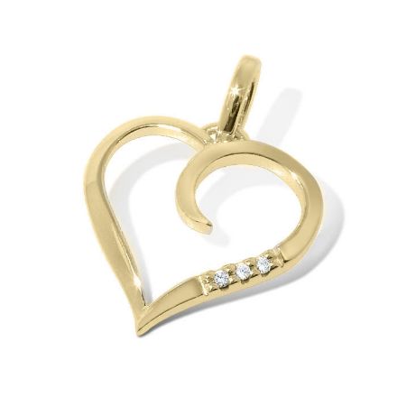 Diamantsmykke i gull 14 kt med 0,015 ct W-Si -BUR233274 Diamantsmykke i gull 14 kt med 0,015 ct W-Si -BUR233274