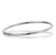 Armbånd gull. Classic armring rund profil, hvitt gull 14 kt, 3 mm - 02HV3065