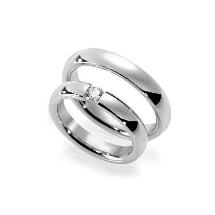 Gifteringer i hvitt gull 14 kt med diam. 0,15 ct. ARVEN -608090-15 Gifteringer i hvitt gull 14 kt med diam. 0,15 ct. ARVEN -608090-15