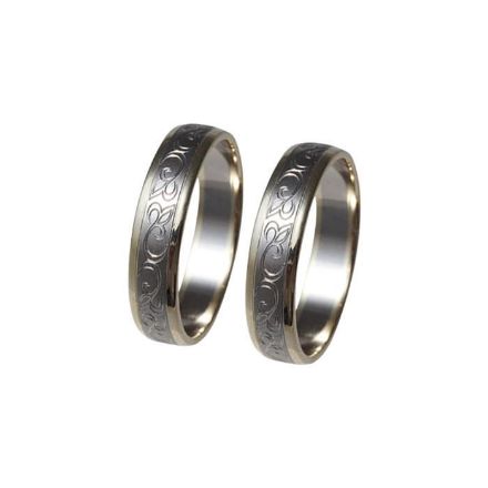 Gifteringer i hvitt & gult gull 9kt, 5 mm. RAUSCHMAYER - 1050359 Gifteringer i hvitt & gult gull 9kt, 5 mm. RAUSCHMAYER - 1050359