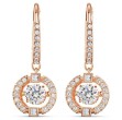 Swarovski øredobber Sparkling Dance, rose - 5504753