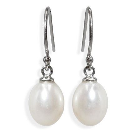 Øredobber i sølv med ferskvannperle. POEME- 9090 Øredobber i sølv med ferskvannperle. POEME- 9090