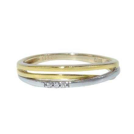 Diamantring i hvitt & gult gull 0,08 ct W-Si -BUR536356 Diamantring i hvitt & gult gull 0,08 ct W-Si -BUR536356