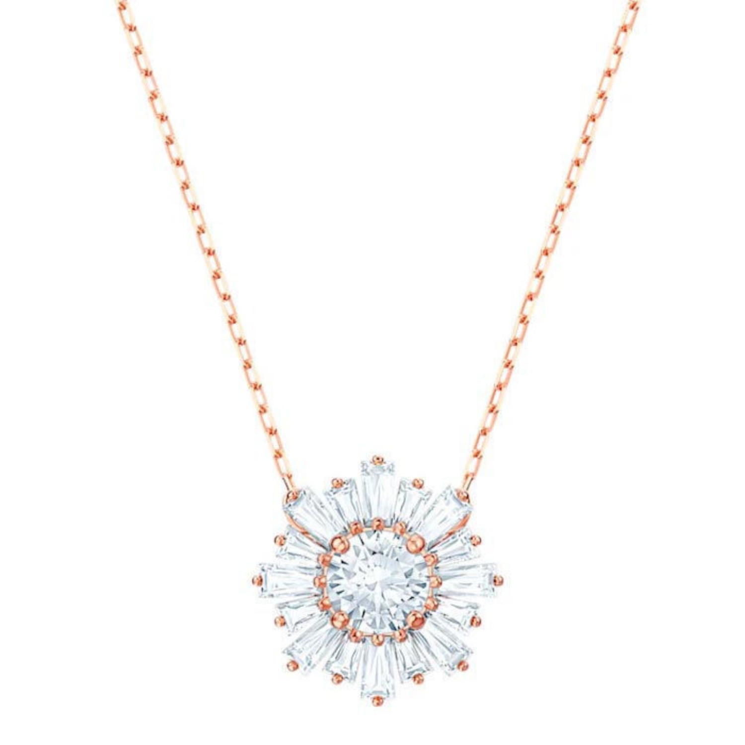 Swarovski smykke Sunshine Pendant, White, Rose-gold tone plated - 5451376