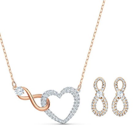 Swarovski smykkesett Infinity Heart, gull - 5521040 Swarovski smykkesett Infinity Heart, gull - 5521040