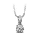 Diamantsmykke i hvitt gull med 0,08 ct W-Si-coc083150