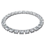 Swarovski smykke Millenia necklace Square cut crystals, White, Rhodium plated - 5599206