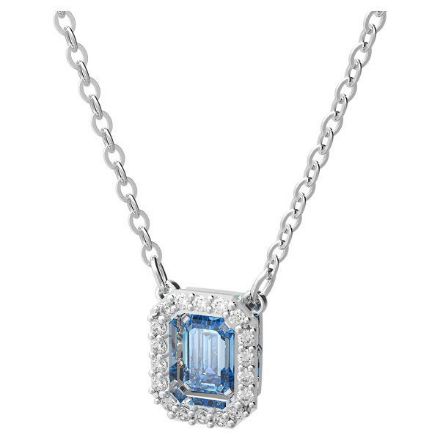 Swarovski smykke Millenia necklace Octagon cut Swarovski zirconia, Blue, Rhodium plated - 5614926 Swarovski smykke Millenia necklace Octagon cut Swarovski zirconia, Blue, Rhodium plated - 5614926