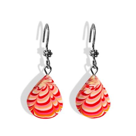 Øredobber Krysantemum, rosa&rød -280207474 Øredobber Krysantemum, rosa&rød -280207474