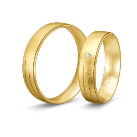 Gifteringer i gult gull 14 kt, 5 mm. Smart line - 4807011 Gifteringer i gult gull 14 kt, 5 mm. Smart line - 4807011