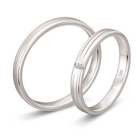 Gifteringer i hvitt gull 14 kt, 3 mm. BASIC SLIM - 48042010 Gifteringer i hvitt gull 14 kt, 3 mm. BASIC SLIM - 48042010