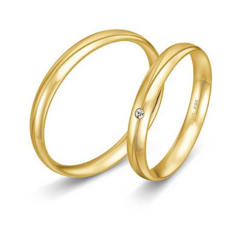 Gifteringer i gult gull 14 kt, 3 mm. BASIC SLIM - 4804221 Gifteringer i gult gull 14 kt, 3 mm. BASIC SLIM - 4804221